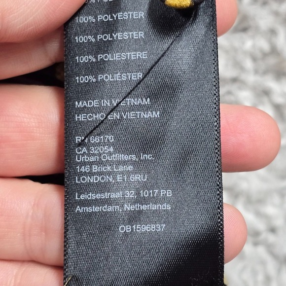 Anthropologie Top Womens XS Black Floral Button Up Deep V-Neck Feminine Romantic - Picture 7 of 12